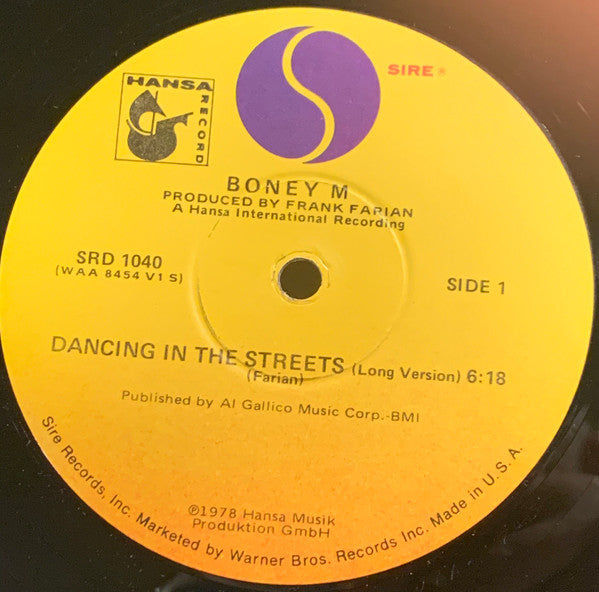 Boney M. – Dancing In The Streets 12" vinyl record, image 3 of 4