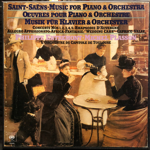 Camille Saint-Saëns, Philippe Entremont, Michel Plasson, Orchestre National Du Capitole De Toulouse – The 5 Piano Concertos - Rhapsodie D'Auvergne - "Wedding Cake" - Africa (3xLP) LP vinyl record, image 1 of 2
