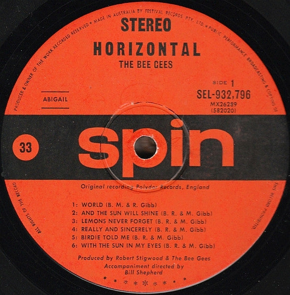 Bee Gees – Horizontal LP vinyl record, image 3 of 4