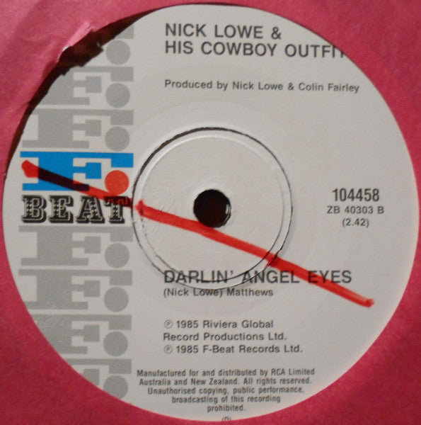 Nick Lowe – I Knew The Bride (When She Used To Rock 'N' Roll) 7" vinyl record, image 6 of 6