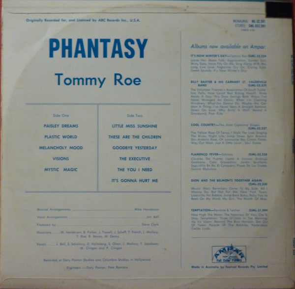 Tommy Roe – Phantasy LP vinyl record, image 2 of 4