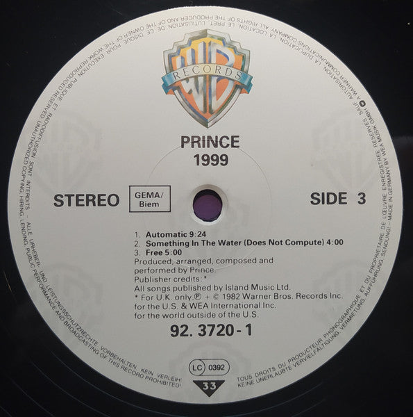 Prince – 1999 (2xLP) LP vinyl record, image 9 of 10