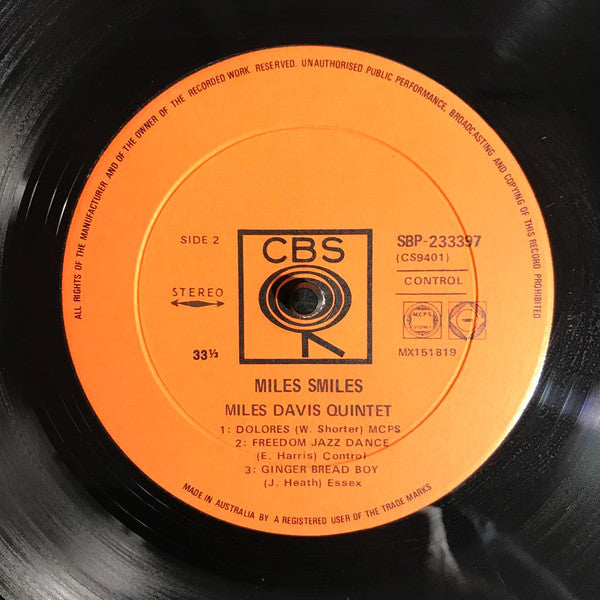 The Miles Davis Quintet – Miles Smiles LP vinyl record, image 4 of 4