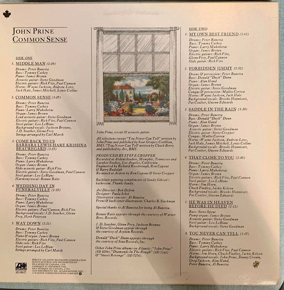 John Prine – Common Sense LP vinyl record, image 2 of 5