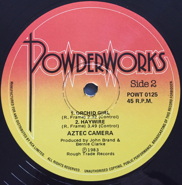 Aztec Camera – Oblivious 12" vinyl record, image 2 of 2