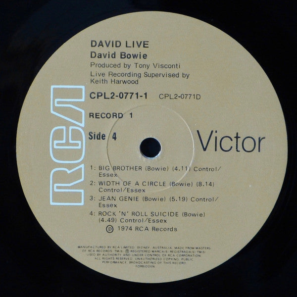 David Bowie – David Live (2xLP) LP vinyl record, image 7 of 7