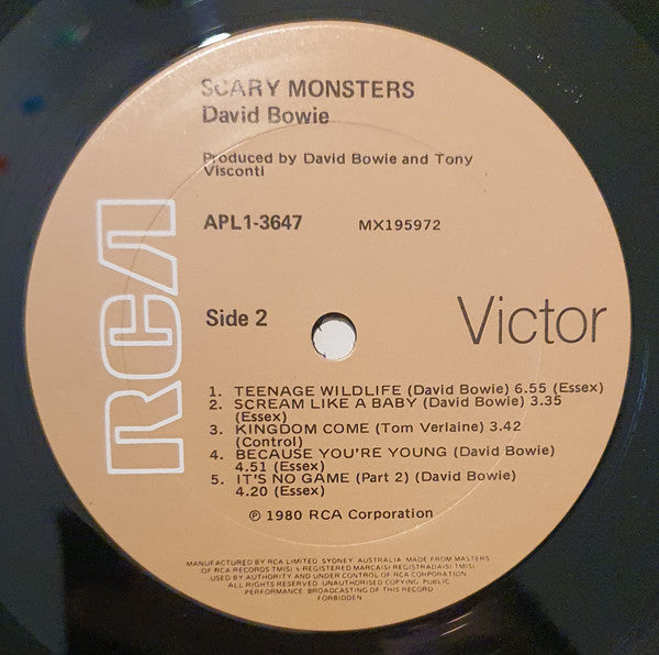David Bowie – Scary Monsters LP vinyl record, image 4 of 5