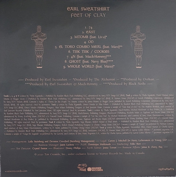 Earl Sweatshirt – Feet Of Clay 12" vinyl record, image 7 of 8