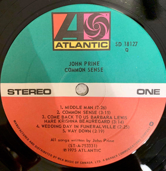 John Prine – Common Sense LP vinyl record, image 4 of 5
