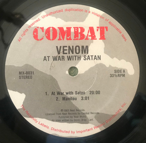Venom – At War With Satan LP vinyl record, image 3 of 4