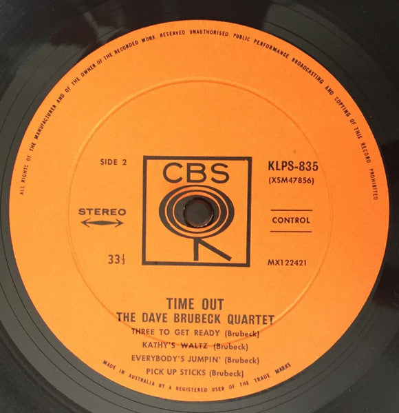 The Dave Brubeck Quartet – Time Out LP vinyl record, image 4 of 5