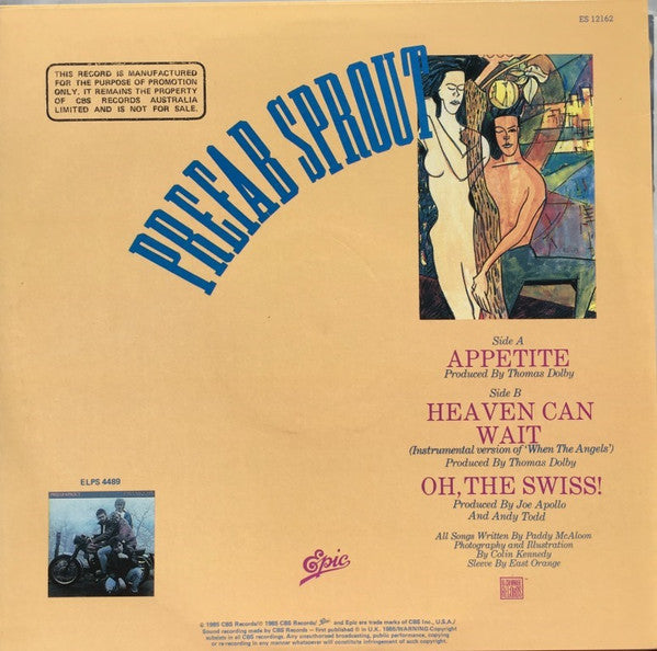 Prefab Sprout – Appetite 12" vinyl record, image 2 of 4