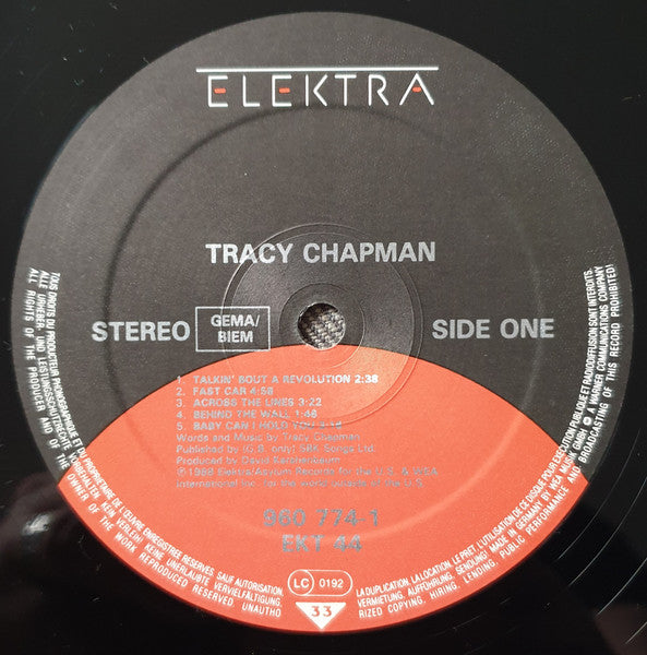 Tracy Chapman – Tracy Chapman LP vinyl record, image 6 of 8