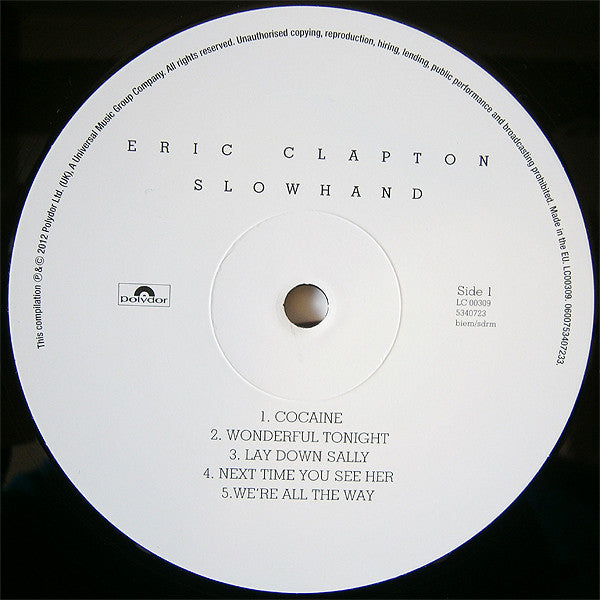 Eric Clapton – Slowhand LP vinyl record, image 5 of 9