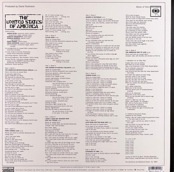 The United States Of America – The United States Of America LP vinyl record, image 2 of 8