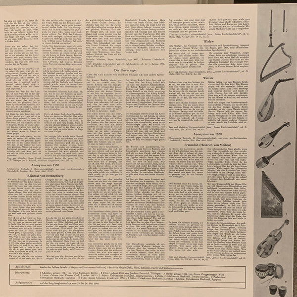 Studio Der Frühen Musik – Minnesang Und Spruchdichtung Um 1200-1320 LP vinyl record, image 5 of 8