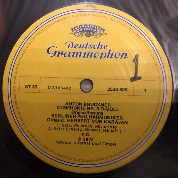Anton Bruckner, Berliner Philharmoniker, Herbert von Karajan – Symphonie Nr. 9 LP vinyl record, image 3 of 4
