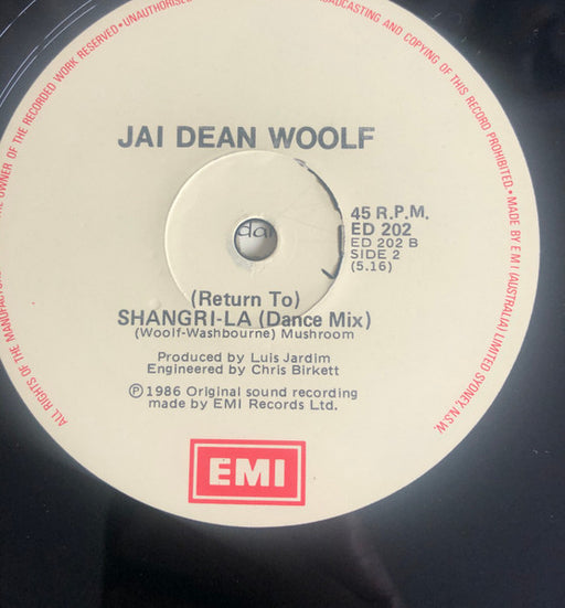 Jai Dean Woolf – Take Me Back To Shangri-La 12" vinyl record, image 1 of 2