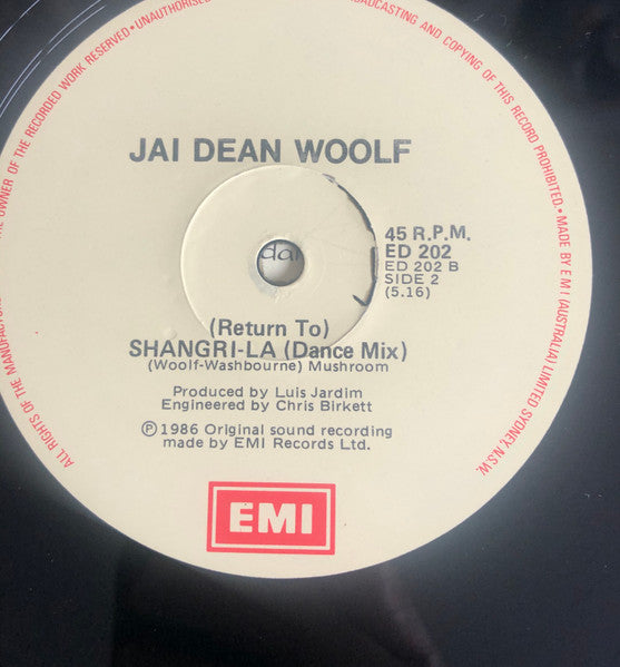 Jai Dean Woolf – Take Me Back To Shangri-La 12" vinyl record, image 1 of 2
