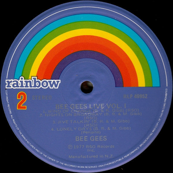 Bee Gees – Here At Last...Bee Gees...Live Volume One LP vinyl record, image 4 of 4