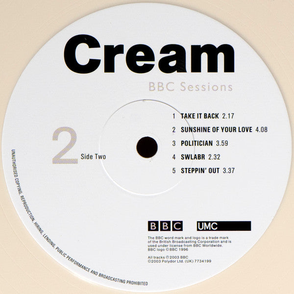 Cream – BBC Sessions LP vinyl record, image 8 of 10