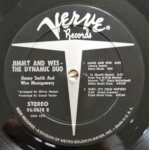 Jimmy Smith, Wes Montgomery – Jimmy & Wes - The Dynamic Duo LP vinyl record, image 6 of 6