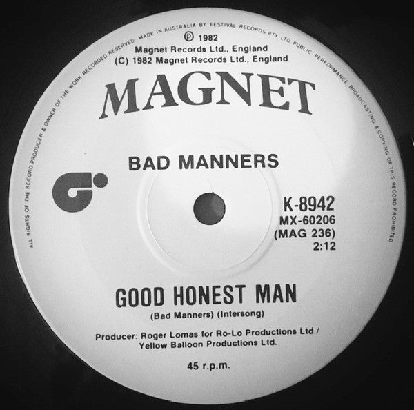 Bad Manners – Samson & Delilah 7" vinyl record, image 2 of 2