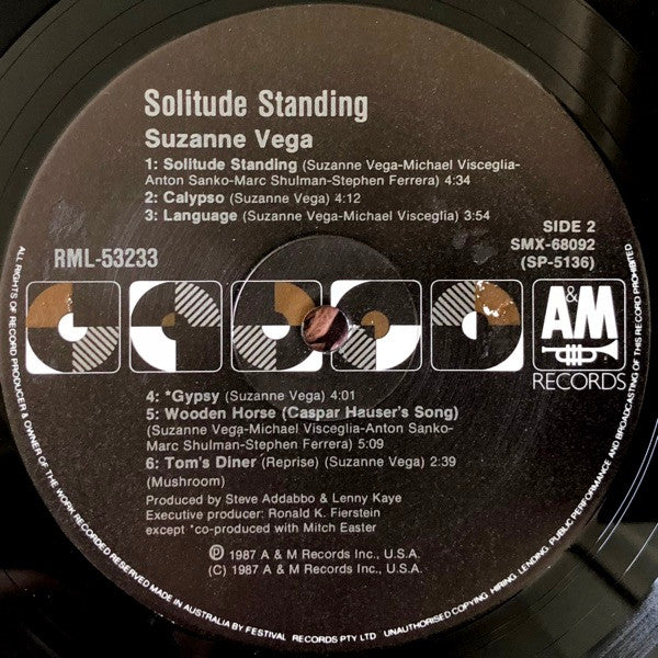 Suzanne Vega – Solitude Standing LP vinyl record, image 4 of 7