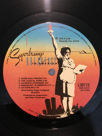 Supertramp – Breakfast In America LP vinyl record, image 3 of 4