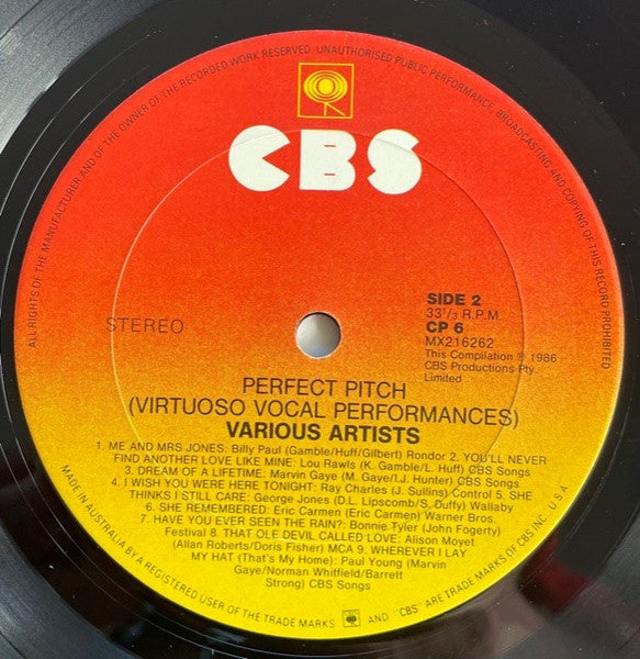 Various – Perfect Pitch - Virtuoso Vocal Performances LP vinyl record, image 4 of 4