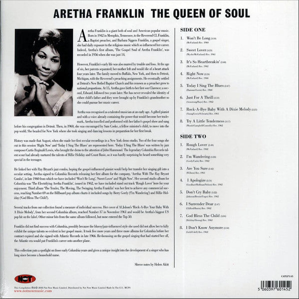 Aretha Franklin – The Queen Of Soul LP vinyl record, image 2 of 2