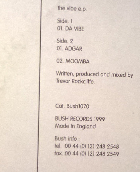 Trevor Rockcliffe – The Vibe EP 12" vinyl record, image 5 of 5