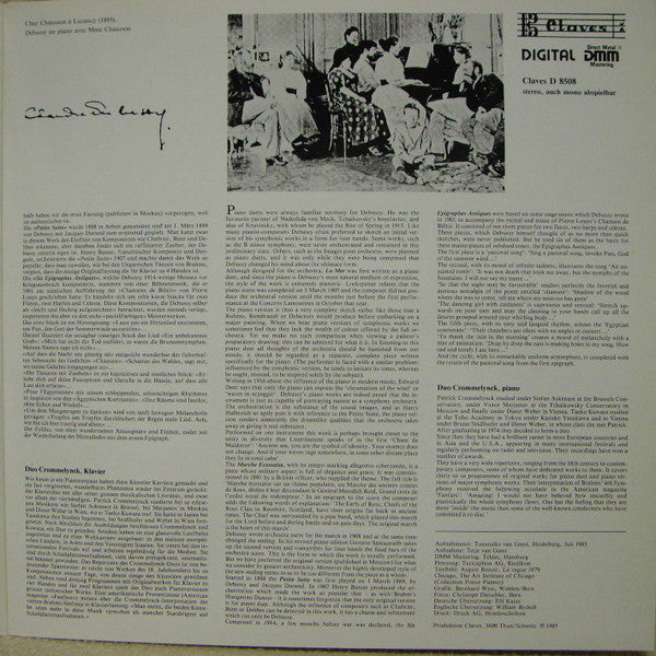 Claude Debussy, Duo Crommelynck – La Mer (Version Originale Pour Piano 4 Mains) / Marche Ecossaise / Petite Suite / Six Epigraphes Antiques LP vinyl record, image 3 of 6