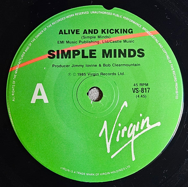 Simple Minds – Alive & Kicking 7" vinyl record, image 3 of 10