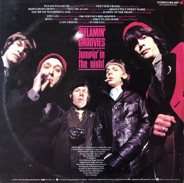 The Flamin' Groovies – Jumpin' In The Night LP vinyl record, image 2 of 6