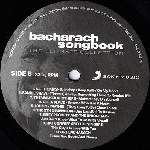 Various – Bacharach Songbook - The Ultimate Collection LP vinyl record, image 4 of 5