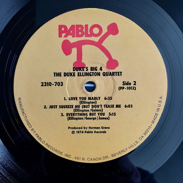 Duke Ellington – Duke's Big 4 LP vinyl record, image 6 of 6
