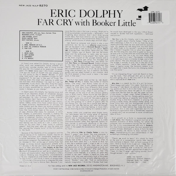 Eric Dolphy, Booker Little – Far Cry LP vinyl record, image 2 of 4