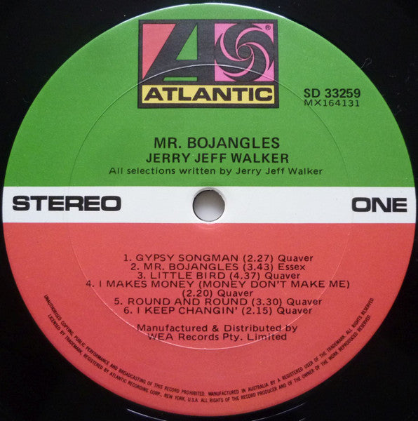 Jerry Jeff Walker – Mr. Bojangles LP vinyl record, image 3 of 5