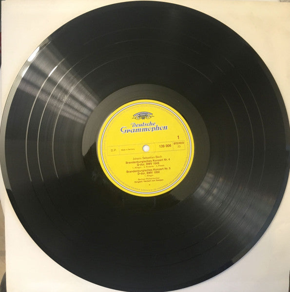 Johann Sebastian Bach, Herbert Von Karajan, Berliner Philharmoniker – Brandenburgische Konzerte Nr. 4, 5 & 6 LP vinyl record, image 6 of 7