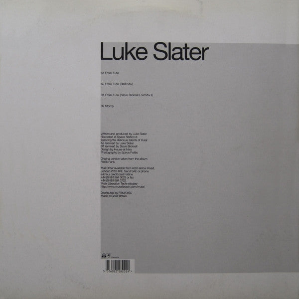 Luke Slater – Freek Funk 12" vinyl record, image 2 of 5