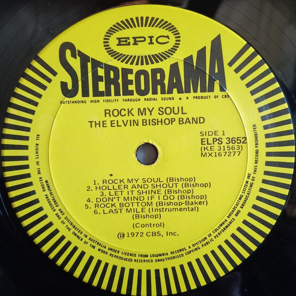 The Elvin Bishop Band – Rock My Soul LP vinyl record, image 3 of 4
