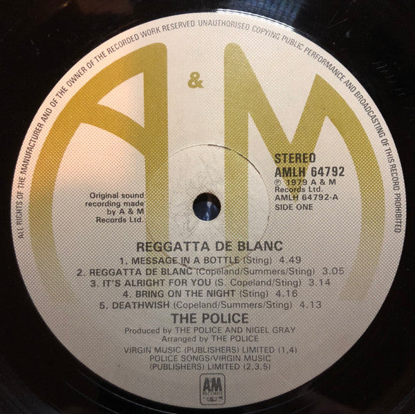 The Police – Reggatta De Blanc LP vinyl record, image 4 of 5