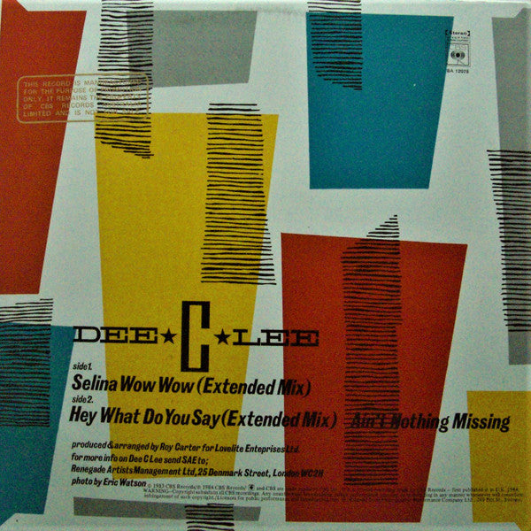 Dee C. Lee – Selina Wow Wow 12" vinyl record, image 2 of 4