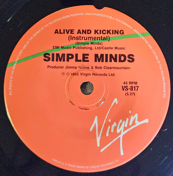 Simple Minds – Alive & Kicking 7" vinyl record, image 4 of 10