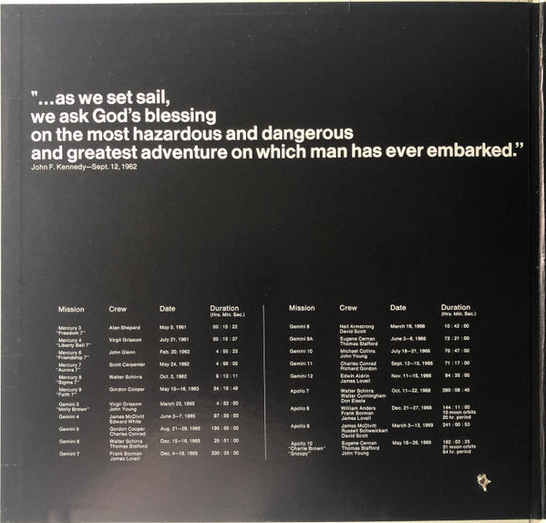 Walter M. Schirra Jr. – Apollo 11: Flight To The Moon - Historic Moment From Manned Space Flight LP vinyl record, image 2 of 6