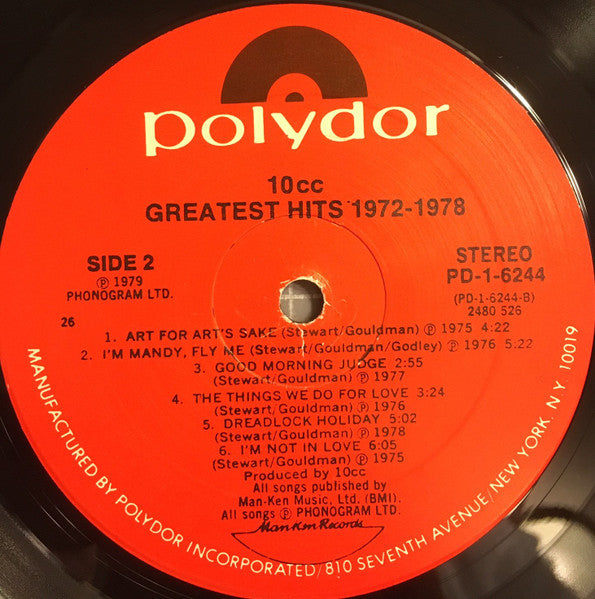 10cc – Greatest Hits 1972-1978 LP vinyl record, image 4 of 6