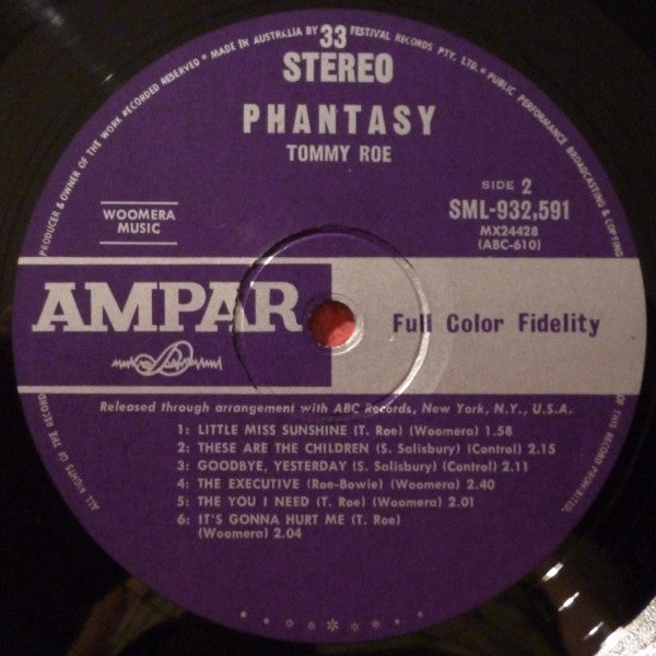 Tommy Roe – Phantasy LP vinyl record, image 4 of 4