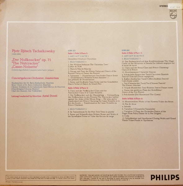 Antal Dorati, Pyotr Ilyich Tchaikovsky, Concertgebouworkest – Der Nussknacker, The Nutcracker, Casse-Noisette Op.71 (2xLP) LP vinyl record, image 2 of 4