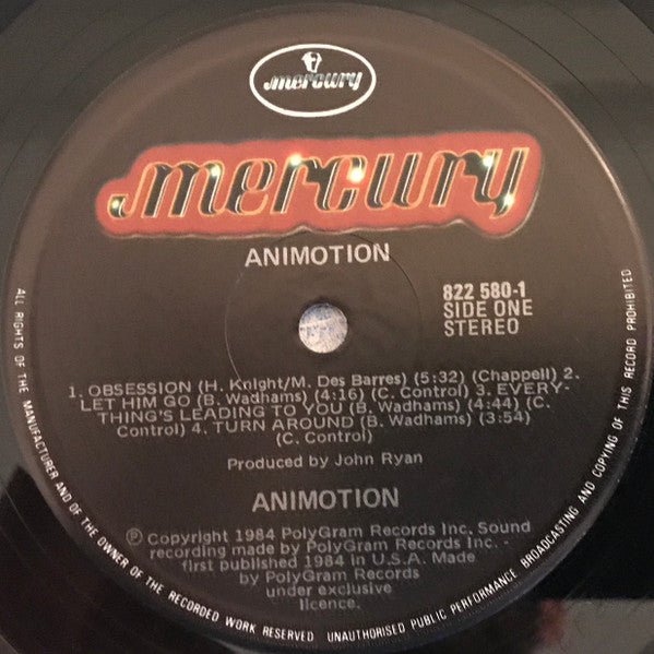 Animotion – Animotion LP vinyl record, image 3 of 4